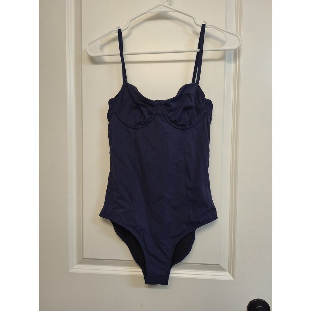 Marie Oliver Marceline Navy Blue One Piece Swimsuit Small Luxury Designer‎ Swim